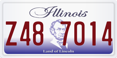 IL license plate Z487014