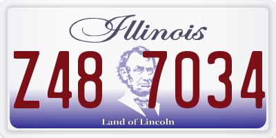 IL license plate Z487034