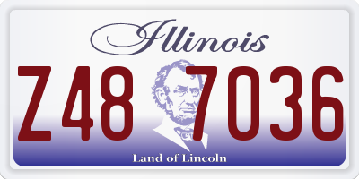 IL license plate Z487036