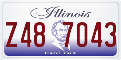IL license plate Z487043