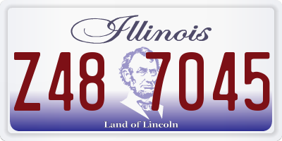 IL license plate Z487045
