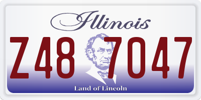 IL license plate Z487047