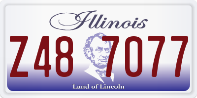 IL license plate Z487077