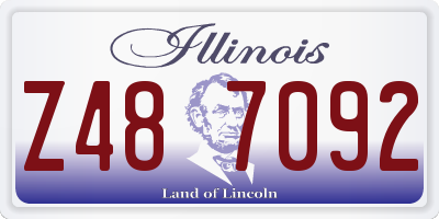 IL license plate Z487092