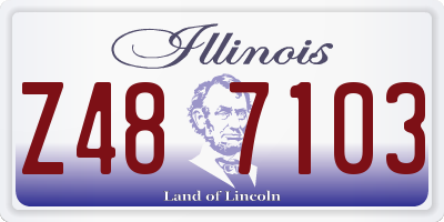 IL license plate Z487103
