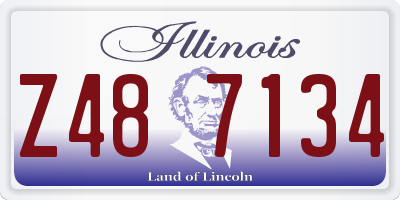 IL license plate Z487134