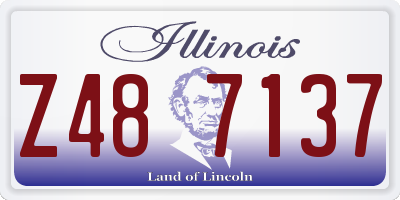 IL license plate Z487137