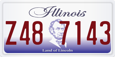 IL license plate Z487143