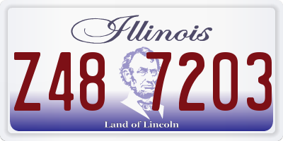 IL license plate Z487203