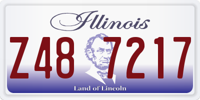 IL license plate Z487217