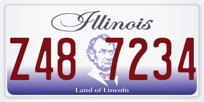 IL license plate Z487234