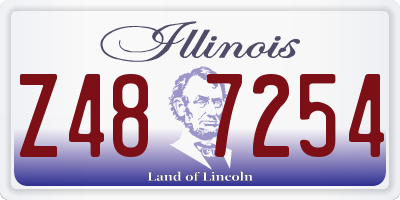IL license plate Z487254