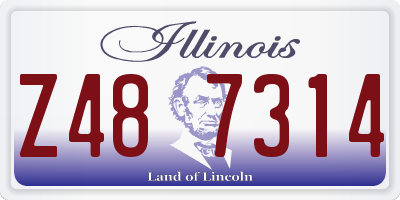 IL license plate Z487314