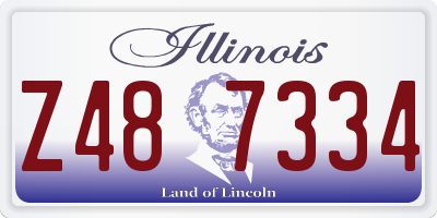 IL license plate Z487334