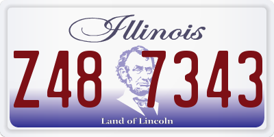 IL license plate Z487343