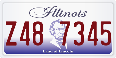 IL license plate Z487345
