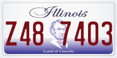IL license plate Z487403