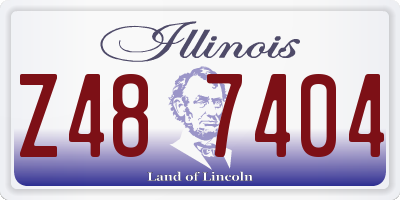 IL license plate Z487404