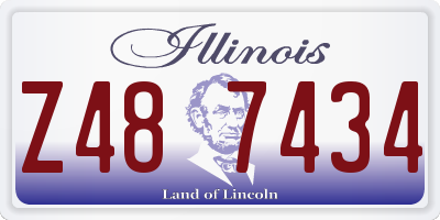 IL license plate Z487434