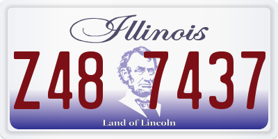 IL license plate Z487437