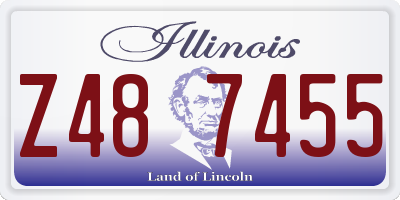 IL license plate Z487455