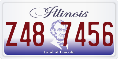 IL license plate Z487456
