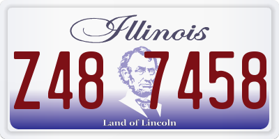 IL license plate Z487458