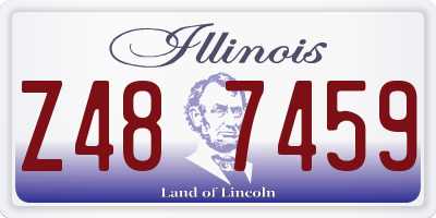 IL license plate Z487459