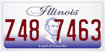 IL license plate Z487463
