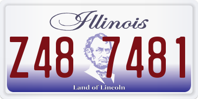 IL license plate Z487481