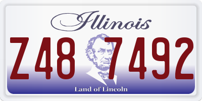 IL license plate Z487492
