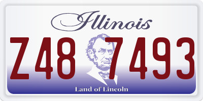 IL license plate Z487493