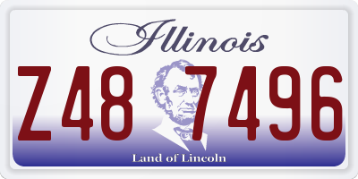 IL license plate Z487496