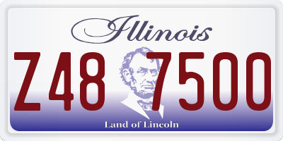 IL license plate Z487500