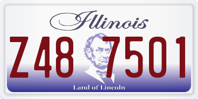 IL license plate Z487501