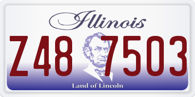 IL license plate Z487503