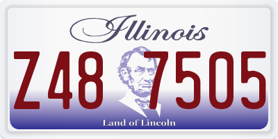 IL license plate Z487505