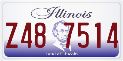 IL license plate Z487514