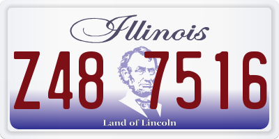 IL license plate Z487516
