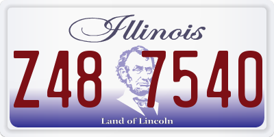 IL license plate Z487540