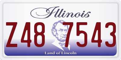 IL license plate Z487543