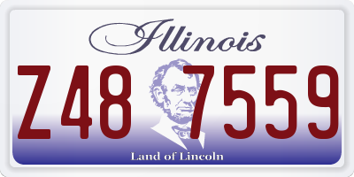 IL license plate Z487559