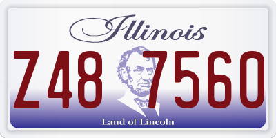 IL license plate Z487560