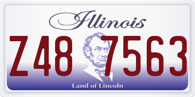 IL license plate Z487563