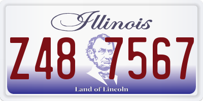 IL license plate Z487567