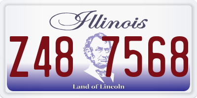 IL license plate Z487568