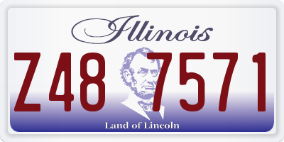 IL license plate Z487571