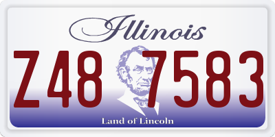 IL license plate Z487583