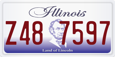 IL license plate Z487597