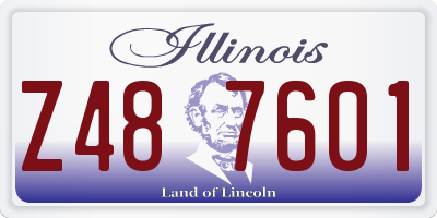 IL license plate Z487601